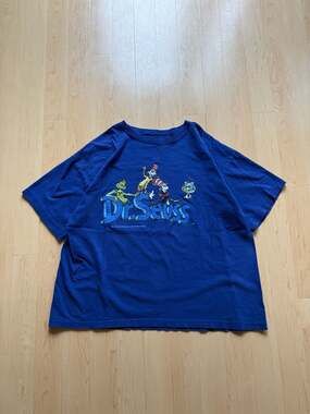 Dr. Seuss 1998 Graphic T-Shirt Blue Vintage